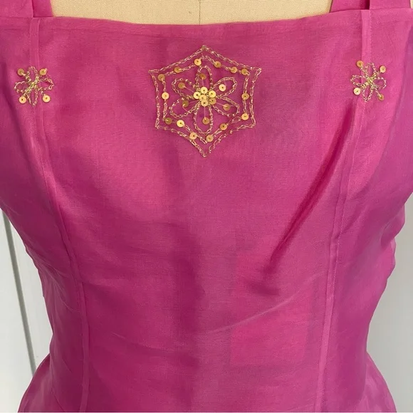 Ann Taylor Vintage, 100% Silk 3pcs Evening Wear (w/Matching Shawl) Size:  2 - Picture 6 of 15